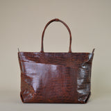 Tara Tote L - D105 Brown Croc